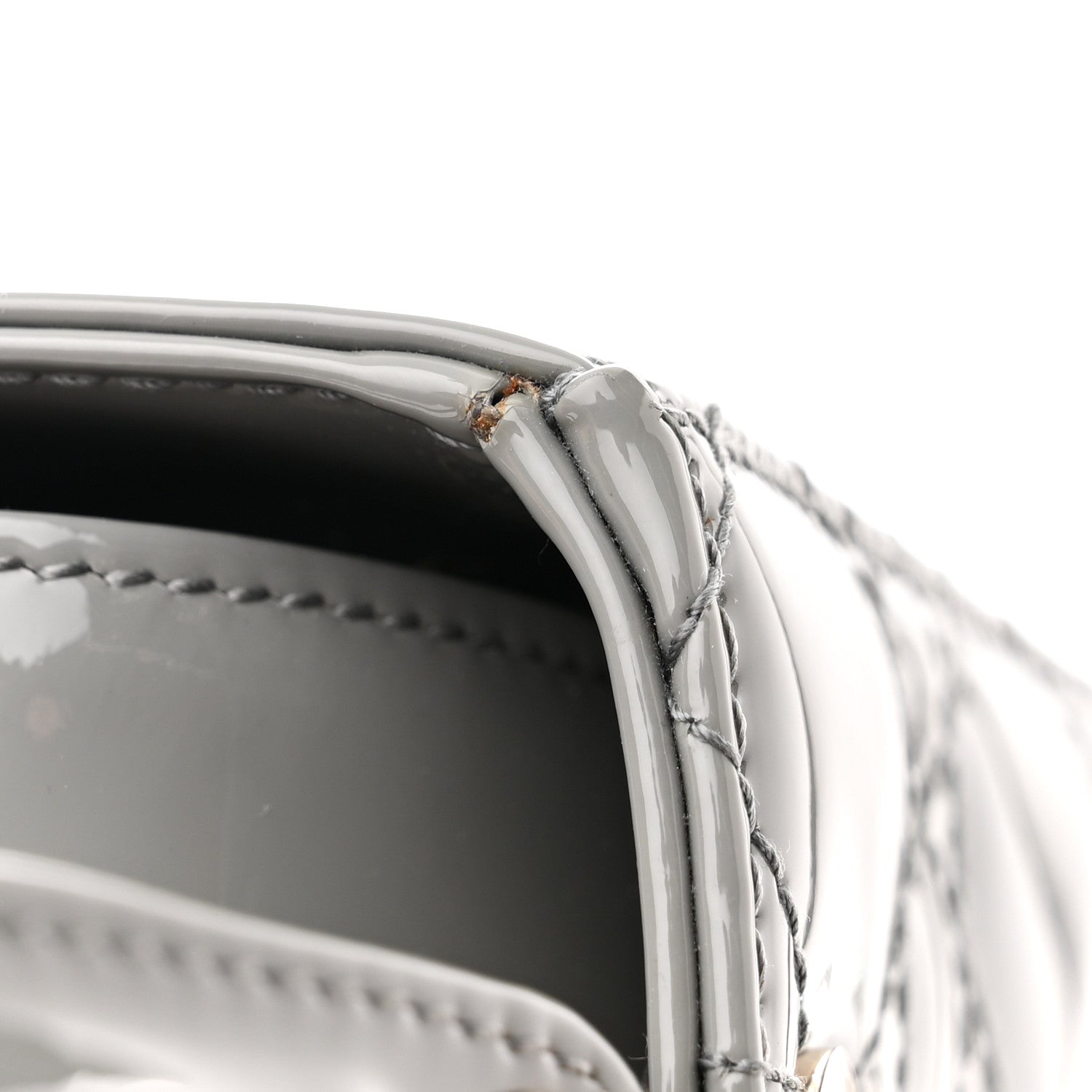 Christian Dior Patent Cannage Small Lady Dior Grey 11 of 12