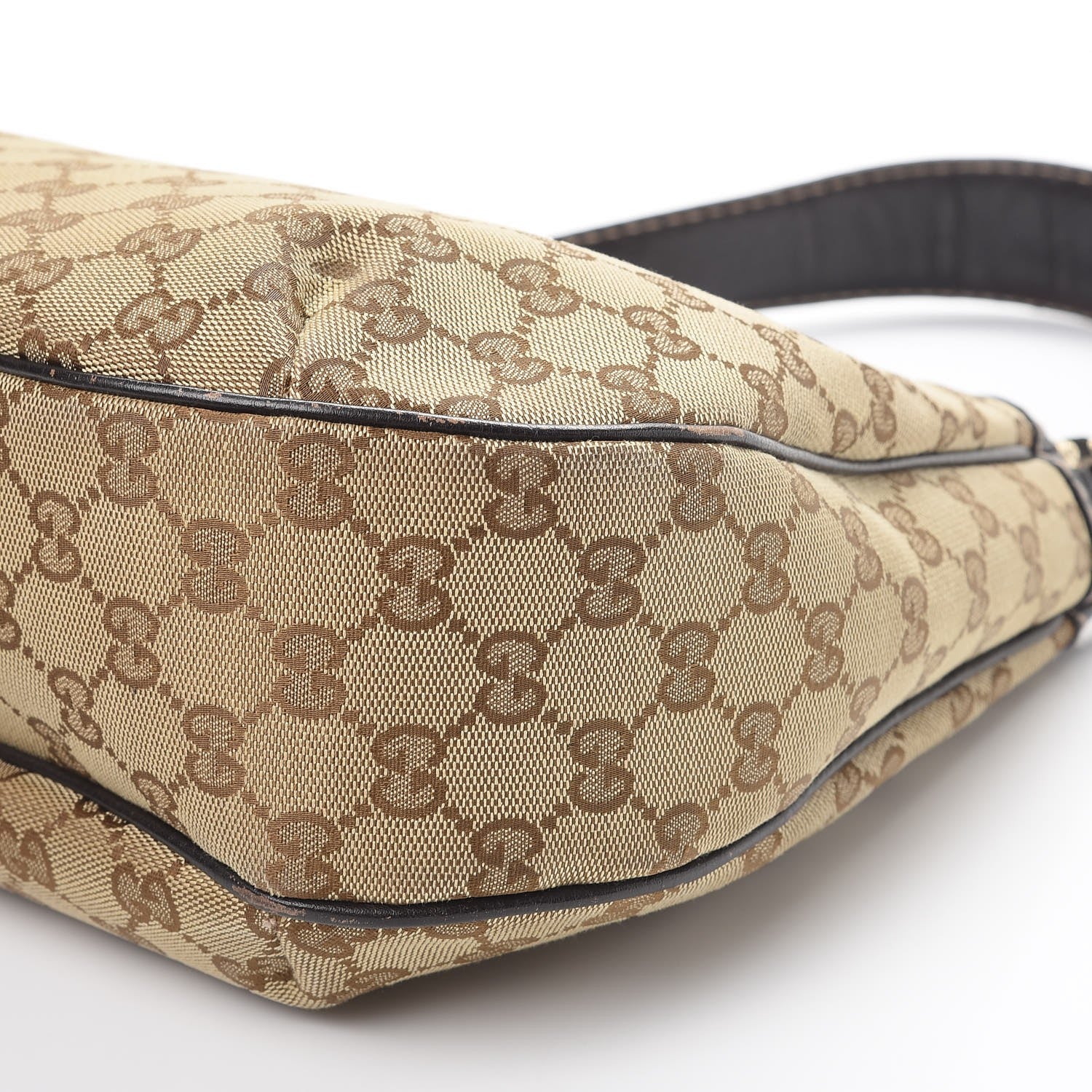 Gucci Monogram Medium New Ladies Web Hobo Dark Brown 12 of 14