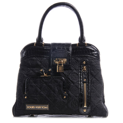 Louis Vuitton Monogram Silk Pony Hair Alligator Trim Linda Black 1 of 7
