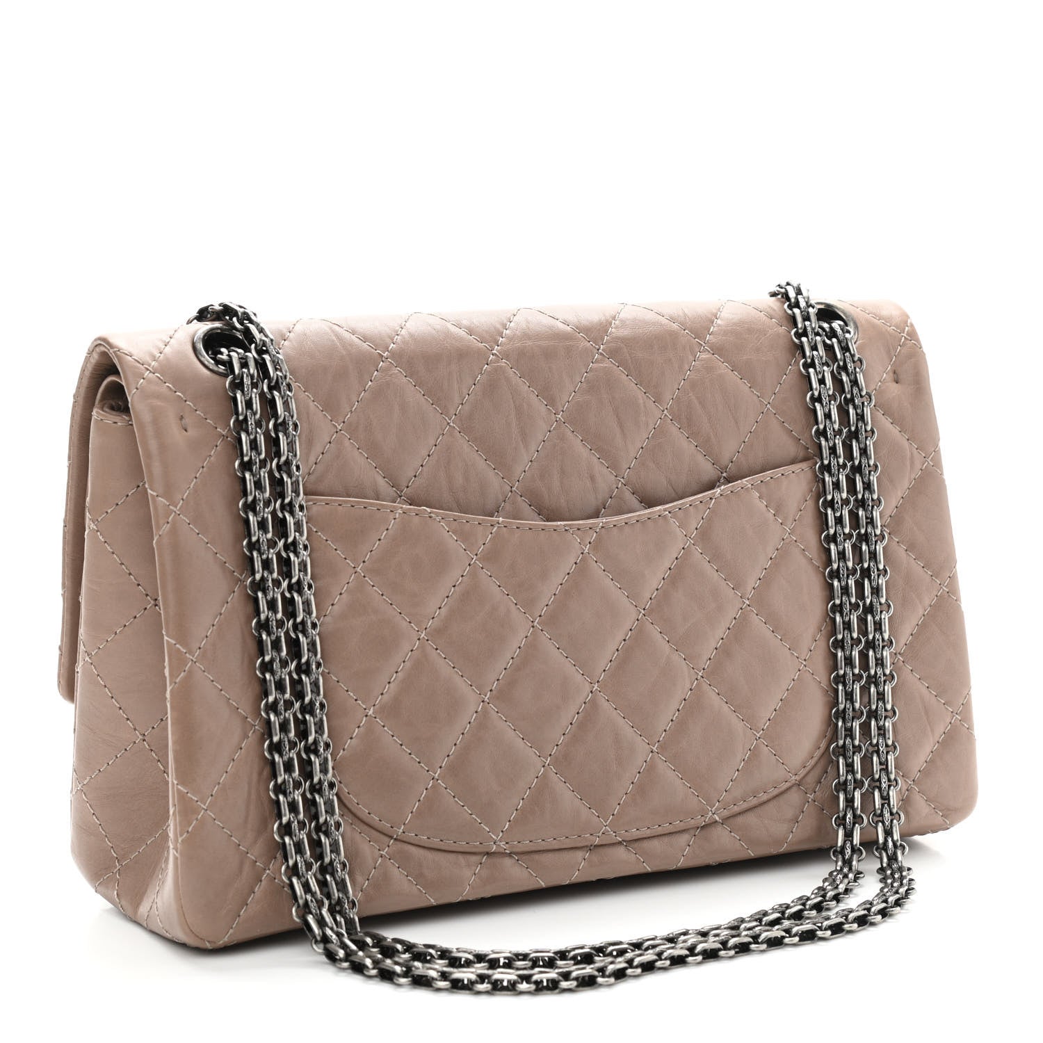 Chanel Aged Calfskin Quilted 2.55 Reissue 226 Flap Taupe 3 of 10
