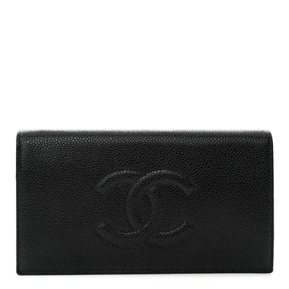 Chanel Caviar Timeless CC Yen Wallet Black 1 of 14
