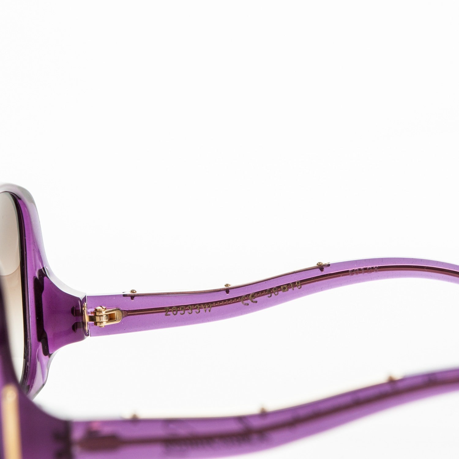 Louis Vuitton Gina Sunglasses Z0533W Violet Glitter 5 of 6