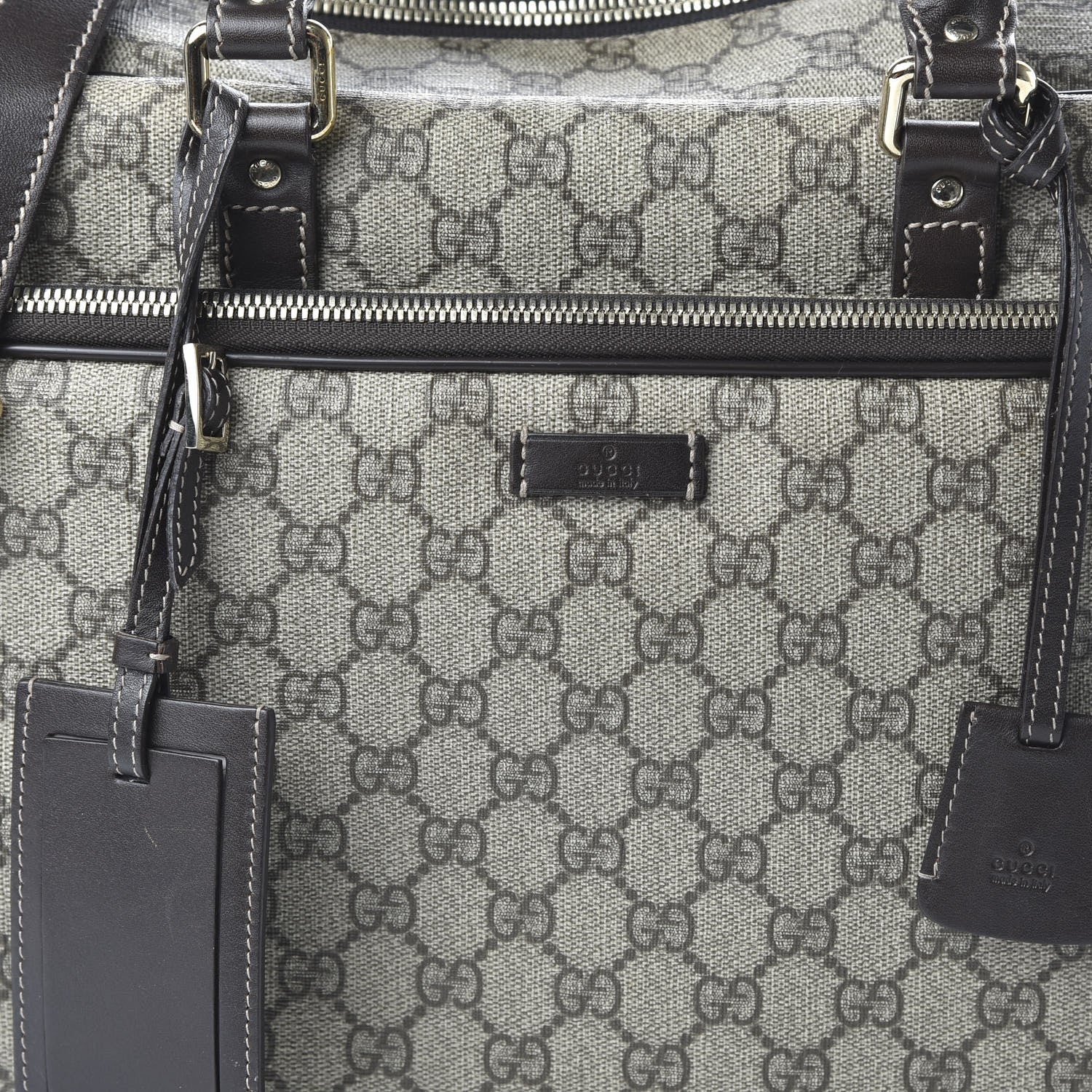 Gucci GG Plus Monogram Medium Travel Bag Dark Brown 8 of 8