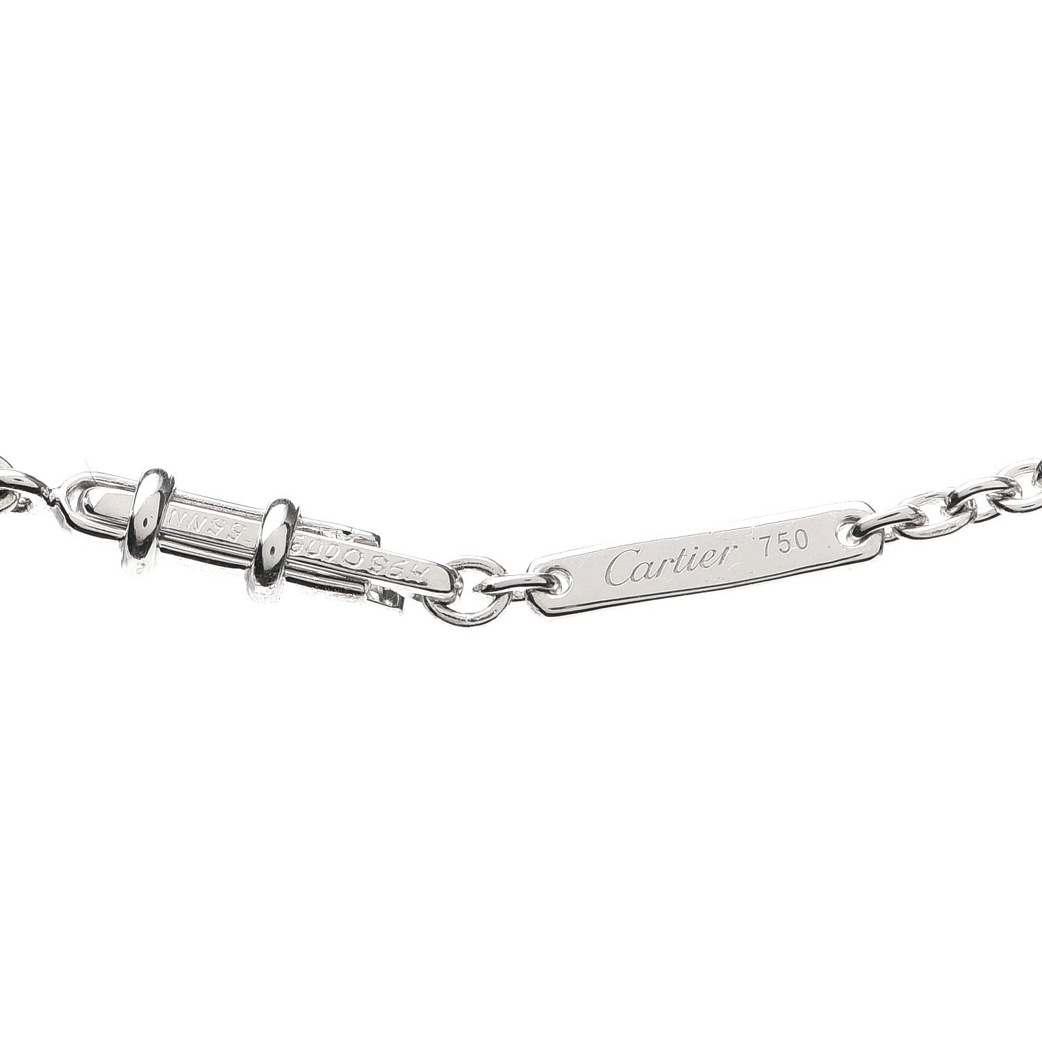 Cartier 18K White Gold Diamond 1.11ct Melopee Heart Diamond Necklace 5 of 7