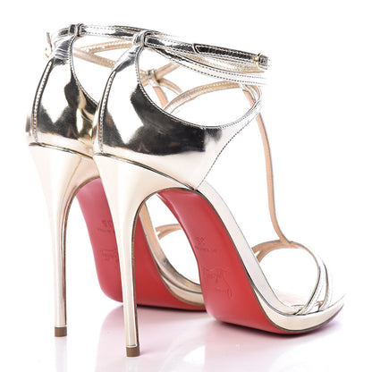 Christian Louboutin Metallic Calfskin Benedetta 120 Sandals 35 Light Gold 4 of 9