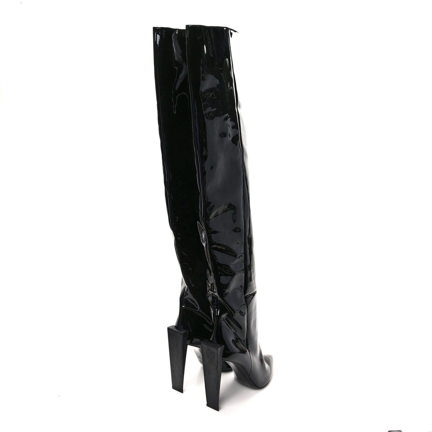 Patent Over The Knee Boots 41 Black