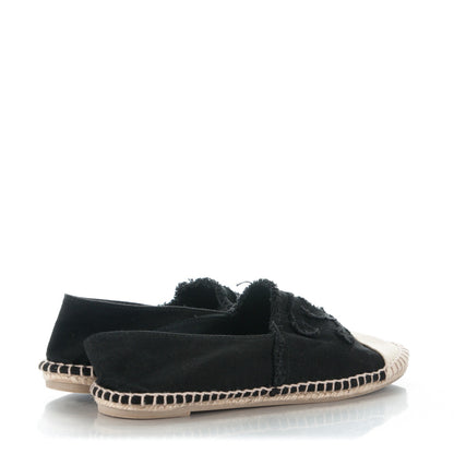 Chanel Canvas CC Espadrilles 40 Black Beige 4 of 7