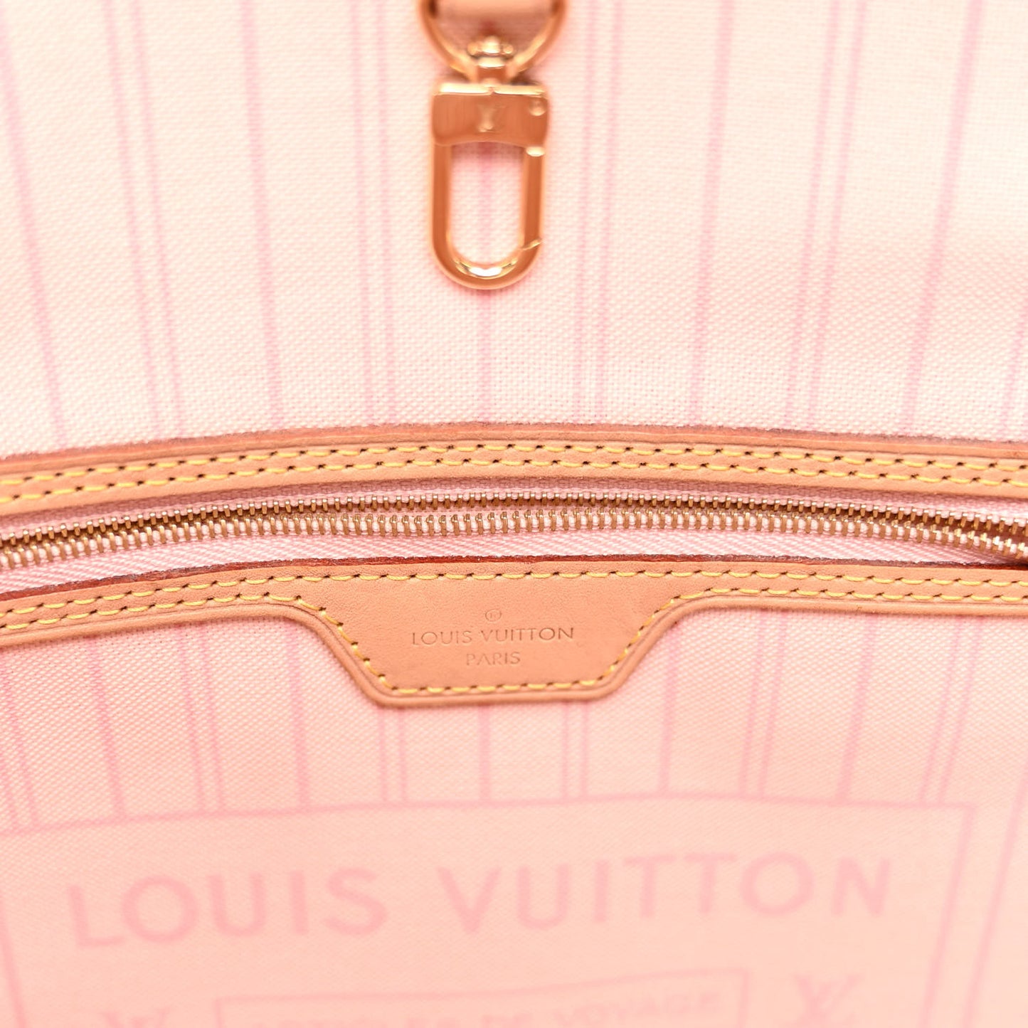 LOUIS VUITTON Damier Azur Neo Neverfull MM Rose Ballerine