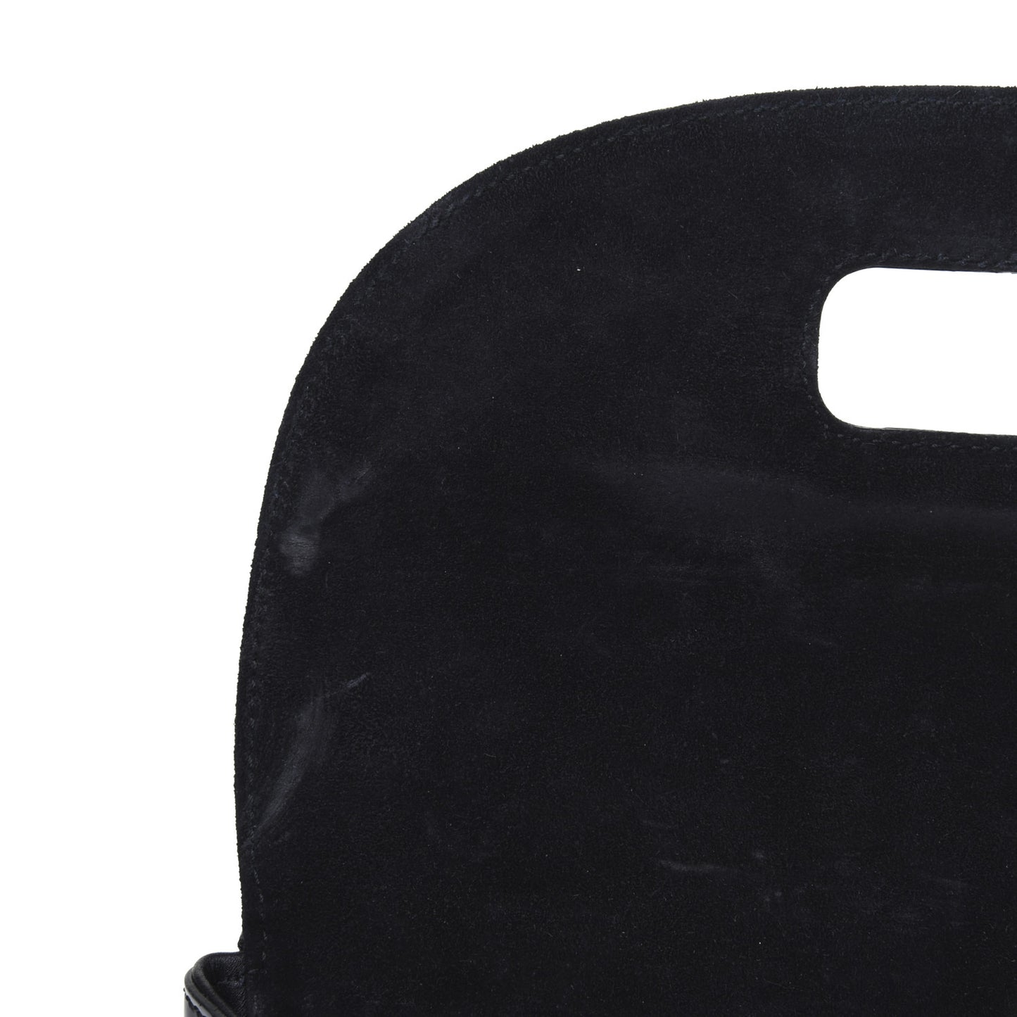 Patent Medium New Bamboo Top Handle Bag Black