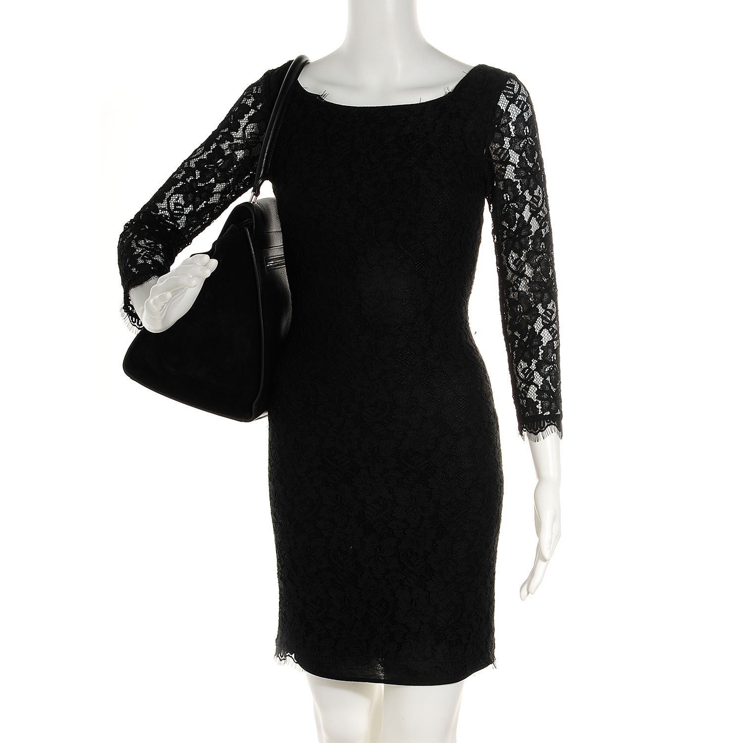 Celine Drummed Calfskin Suede Large Trapeze Black 2 of 8