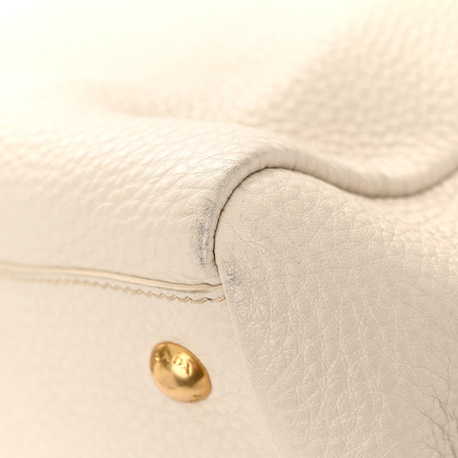 Prada Vitello Daino Top Handle Tote Talco 10 of 11