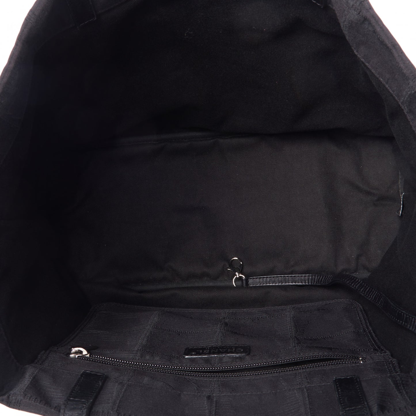 Nylon Large Travel Tote Black