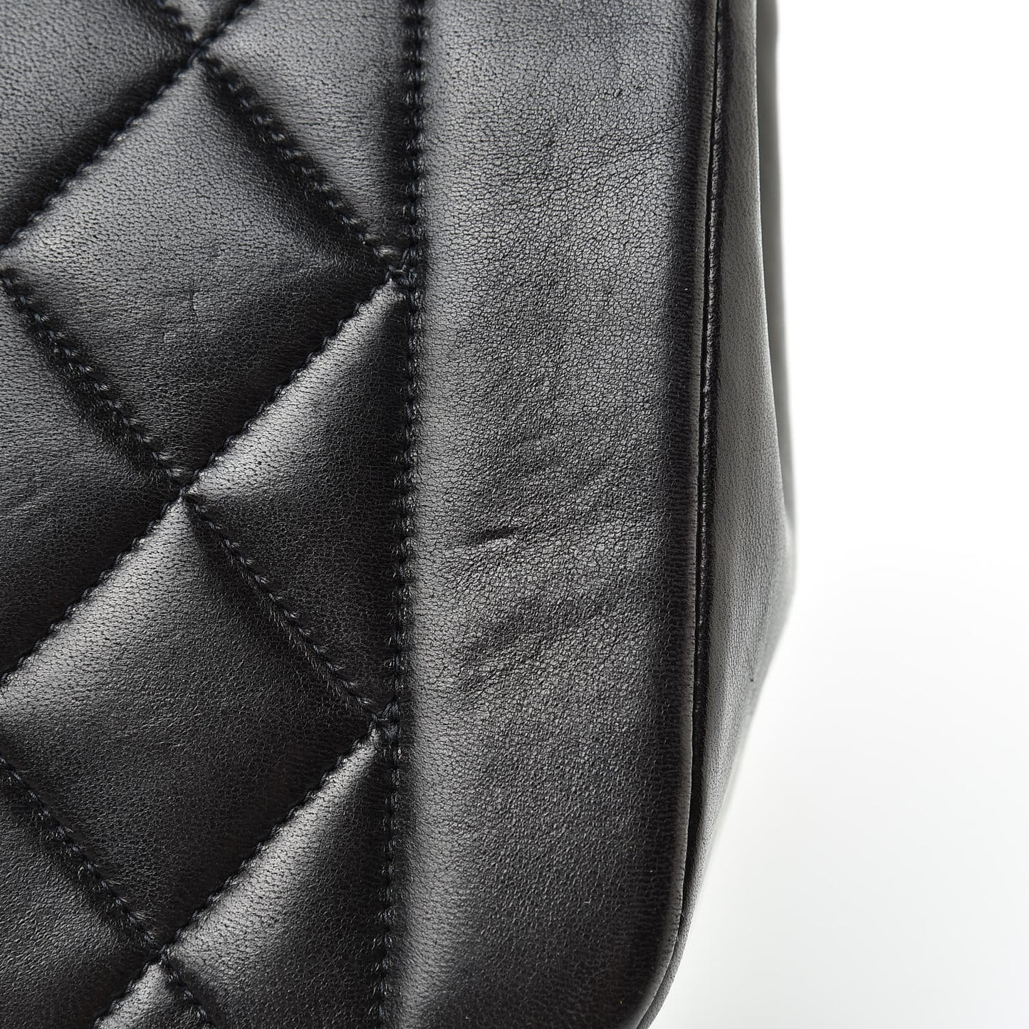 Lambskin Quilted Small Single Flap Brown