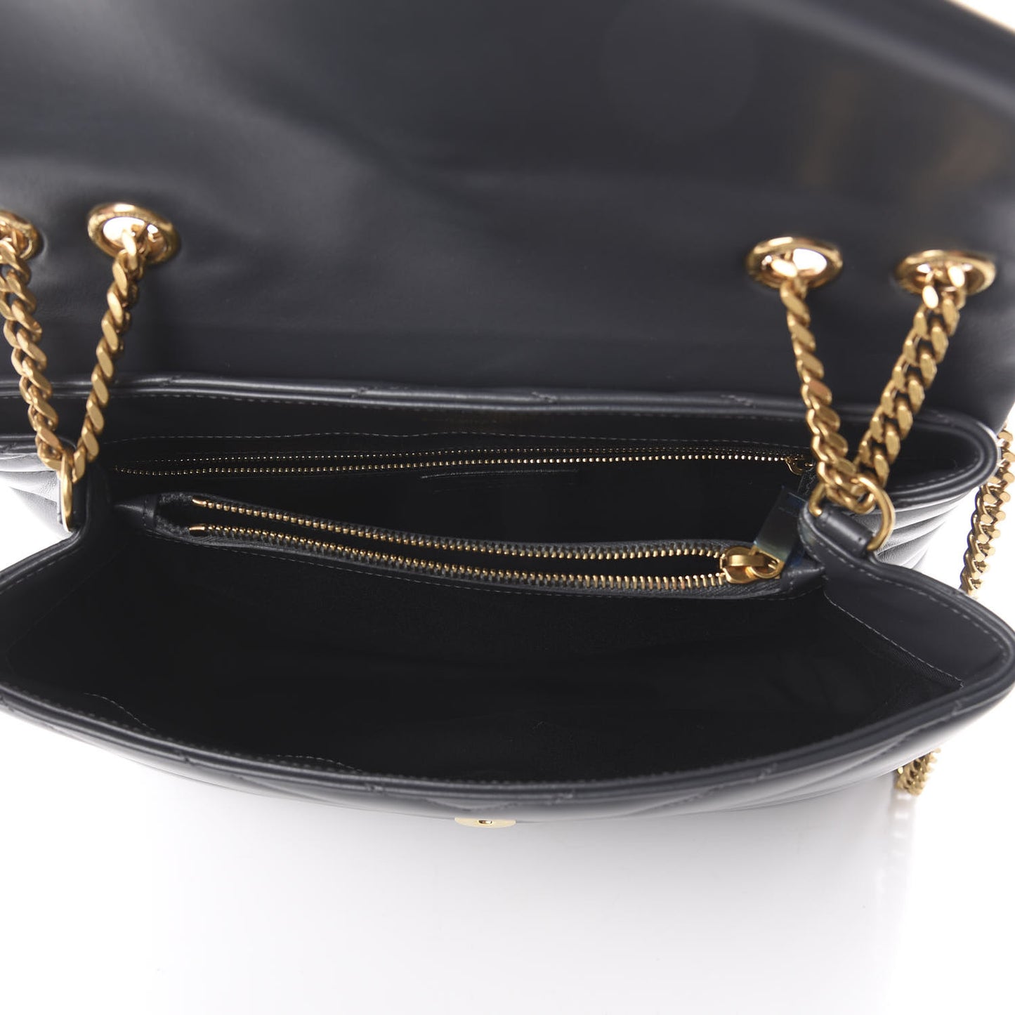 Calfskin Y Quilted Monogram Medium Loulou Chain Satchel Asphalt