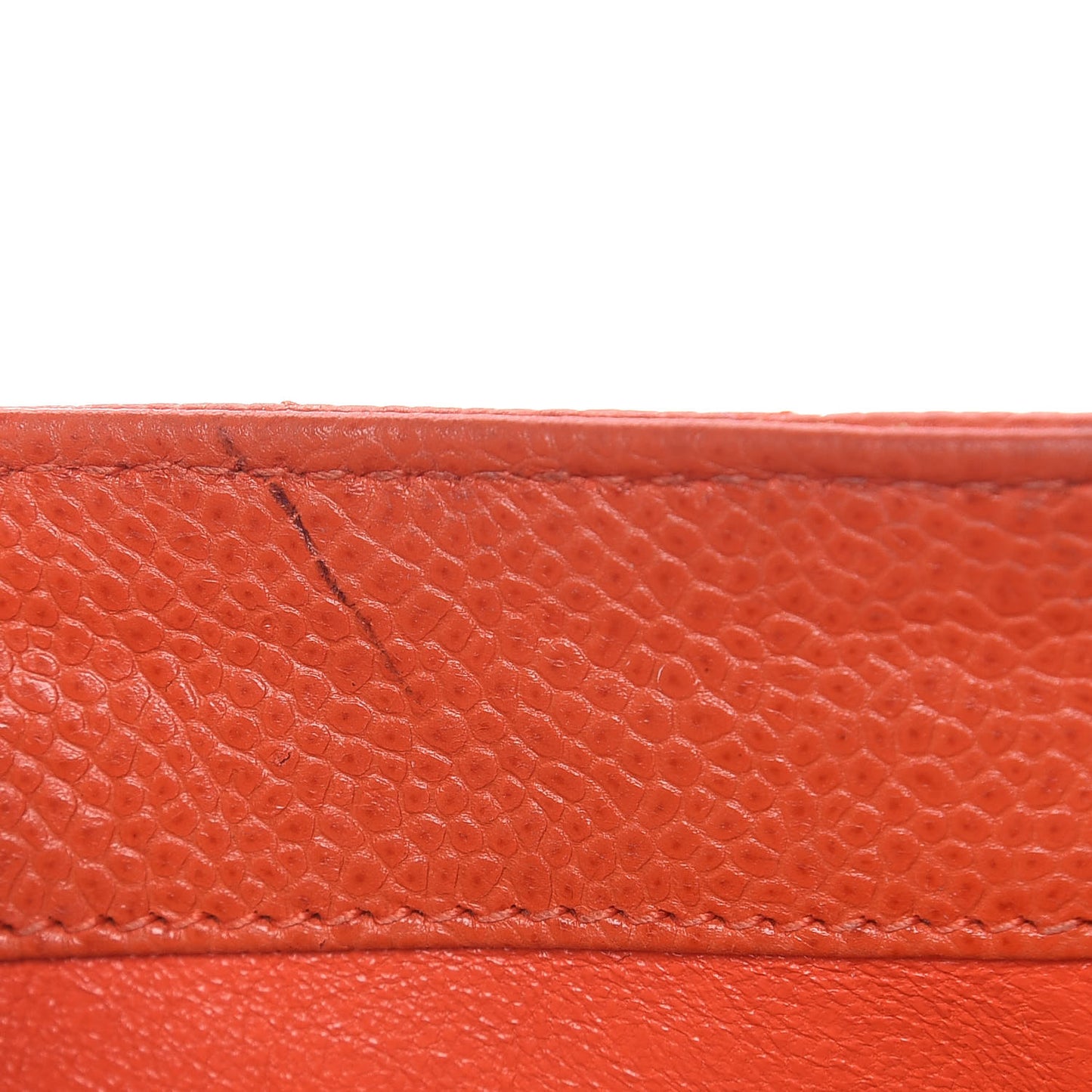 Caviar Quilted Shoulder Bag Orange