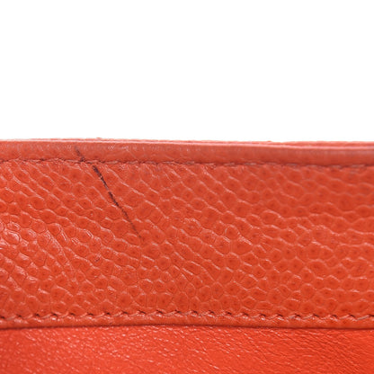 Chanel Caviar Quilted Shoulder Bag Orange 9 of 17