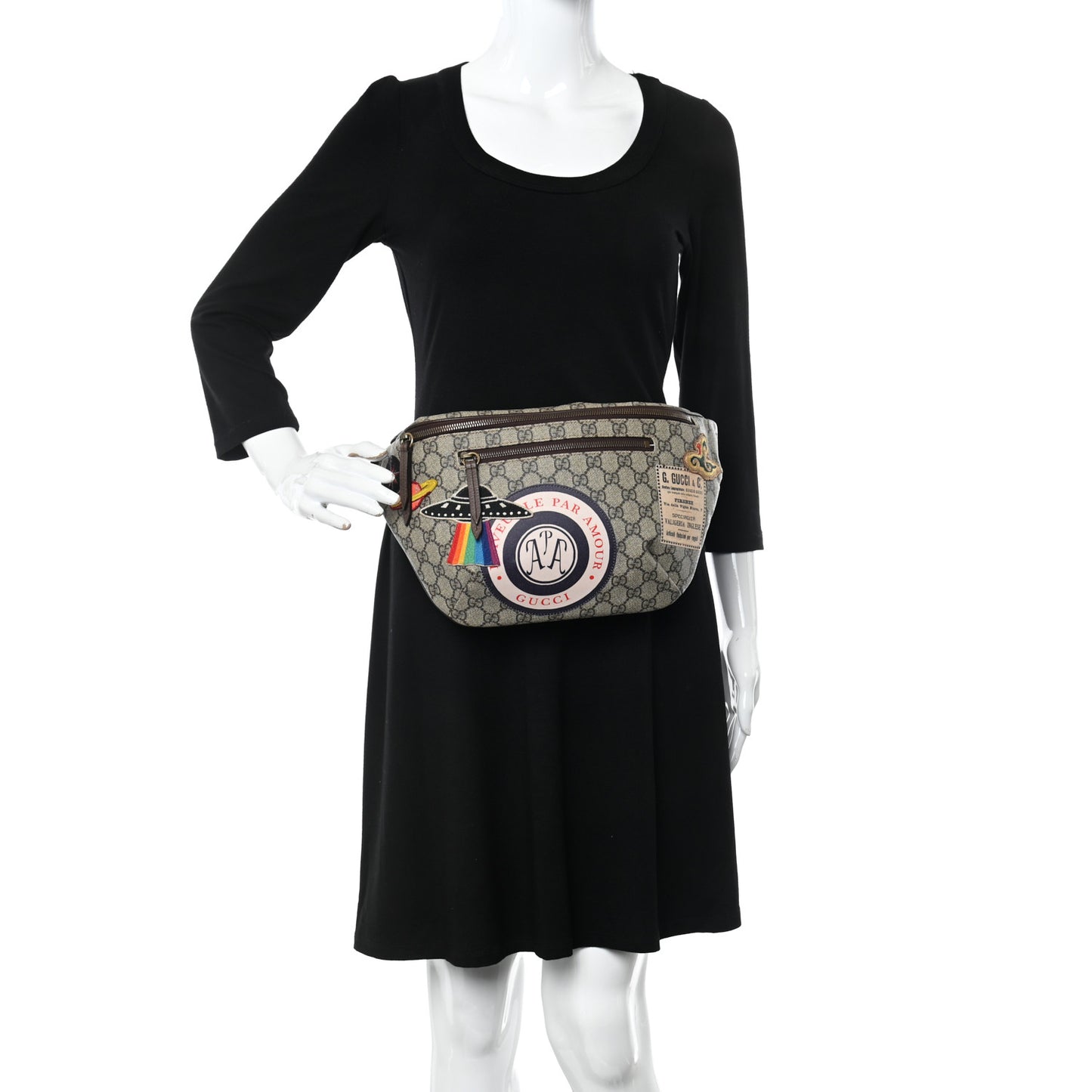 GG Supreme Monogram Courrier Belt Bag Beige New Acero