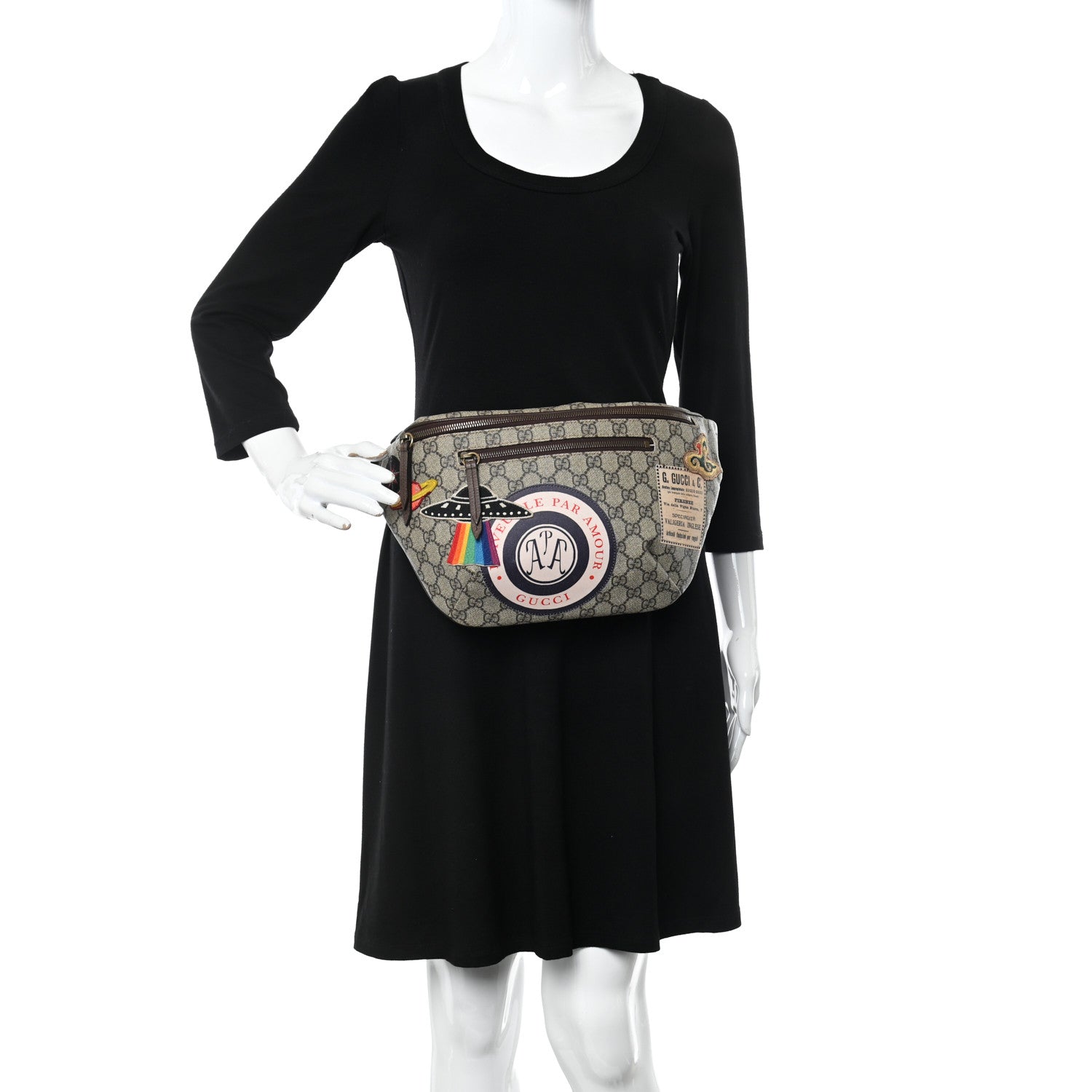 Gucci GG Supreme Monogram Courrier Belt Bag Beige New Acero 2 of 13