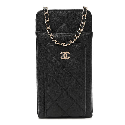 Chanel Caviar Quilted Zip Phone Case Black 1 of 8
