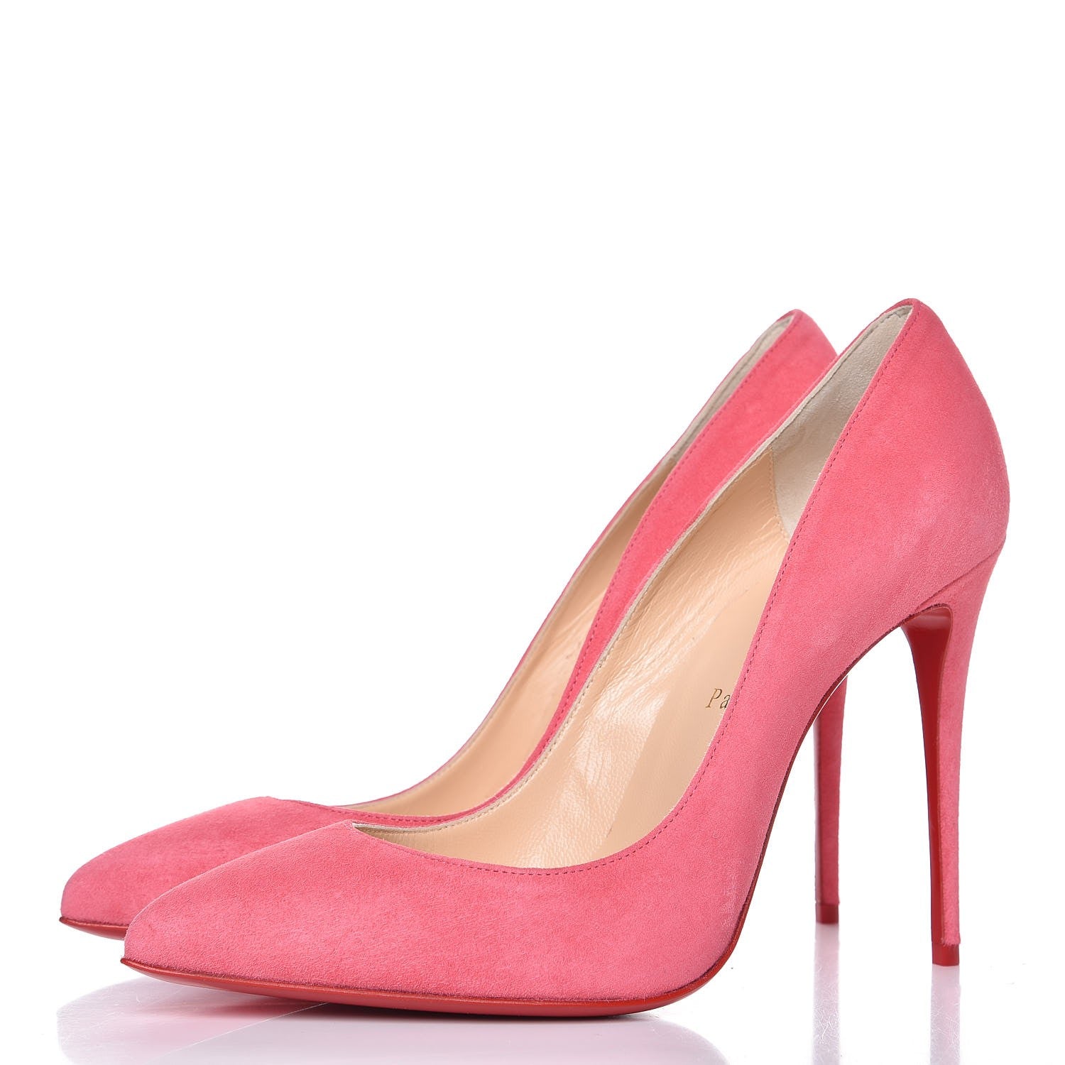 Christian Louboutin Suede Pigalle Follies 100 Pumps 39 Pink 3 of 9