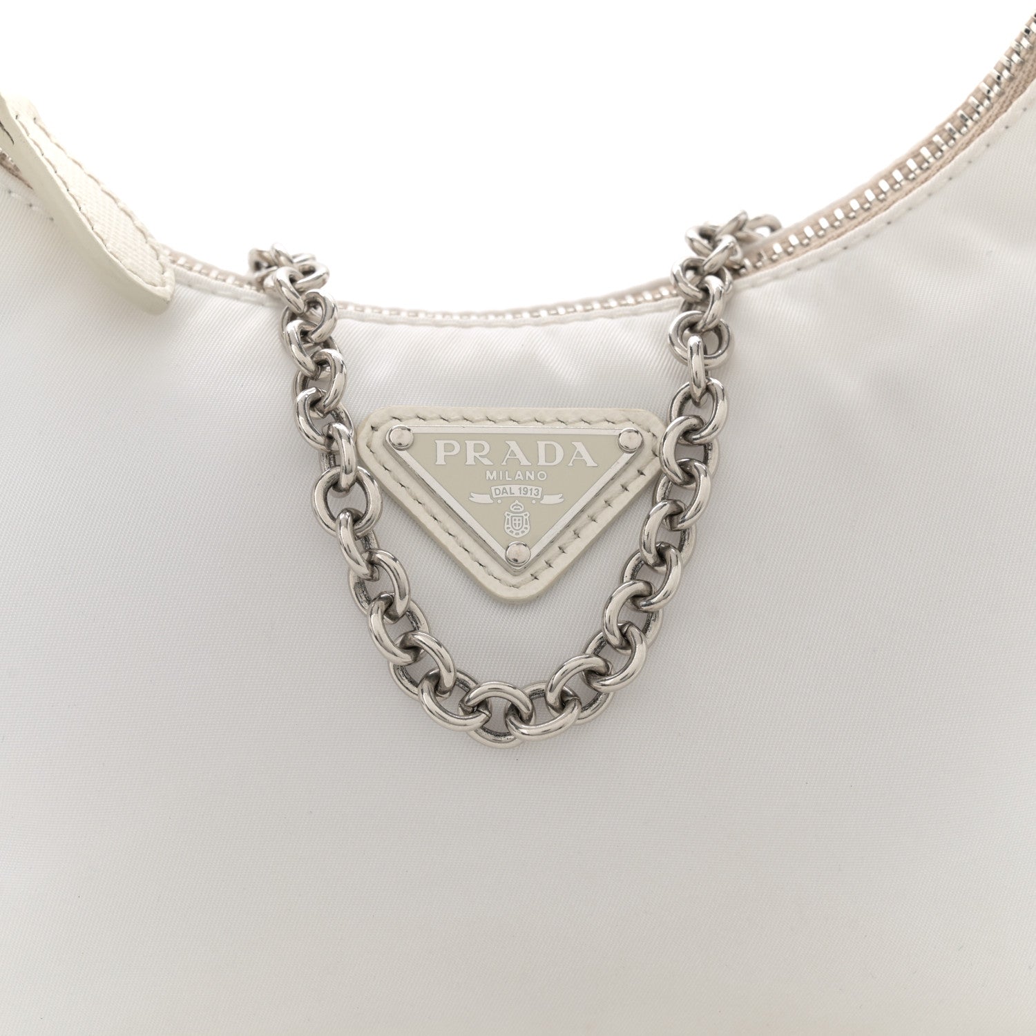Prada Nylon Re-Edition 2005 Shoulder Bag White 8 of 14