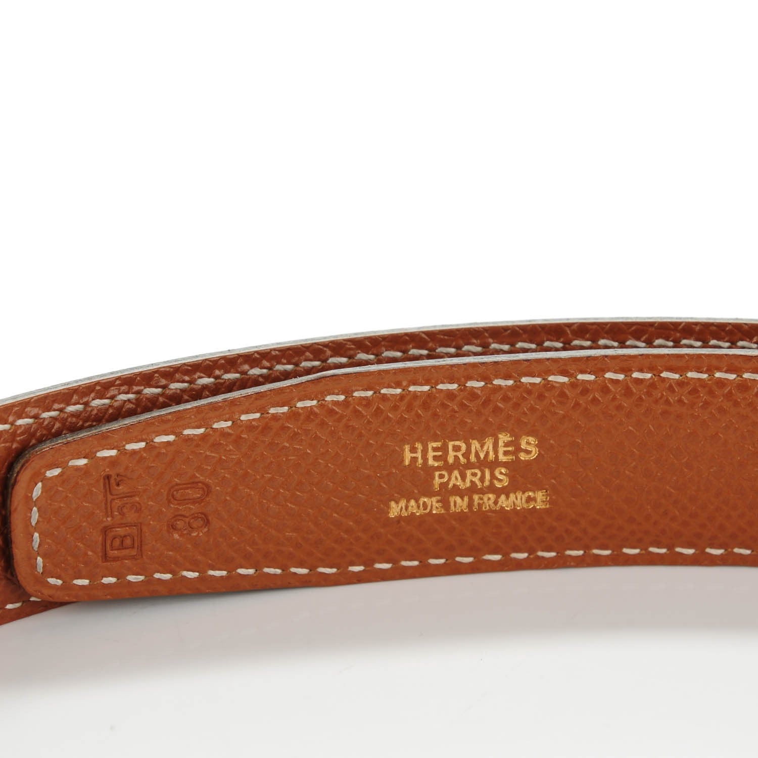 Hermes Box Courchevel 24mm Constance H Belt 80 Black Gold 5 of 6