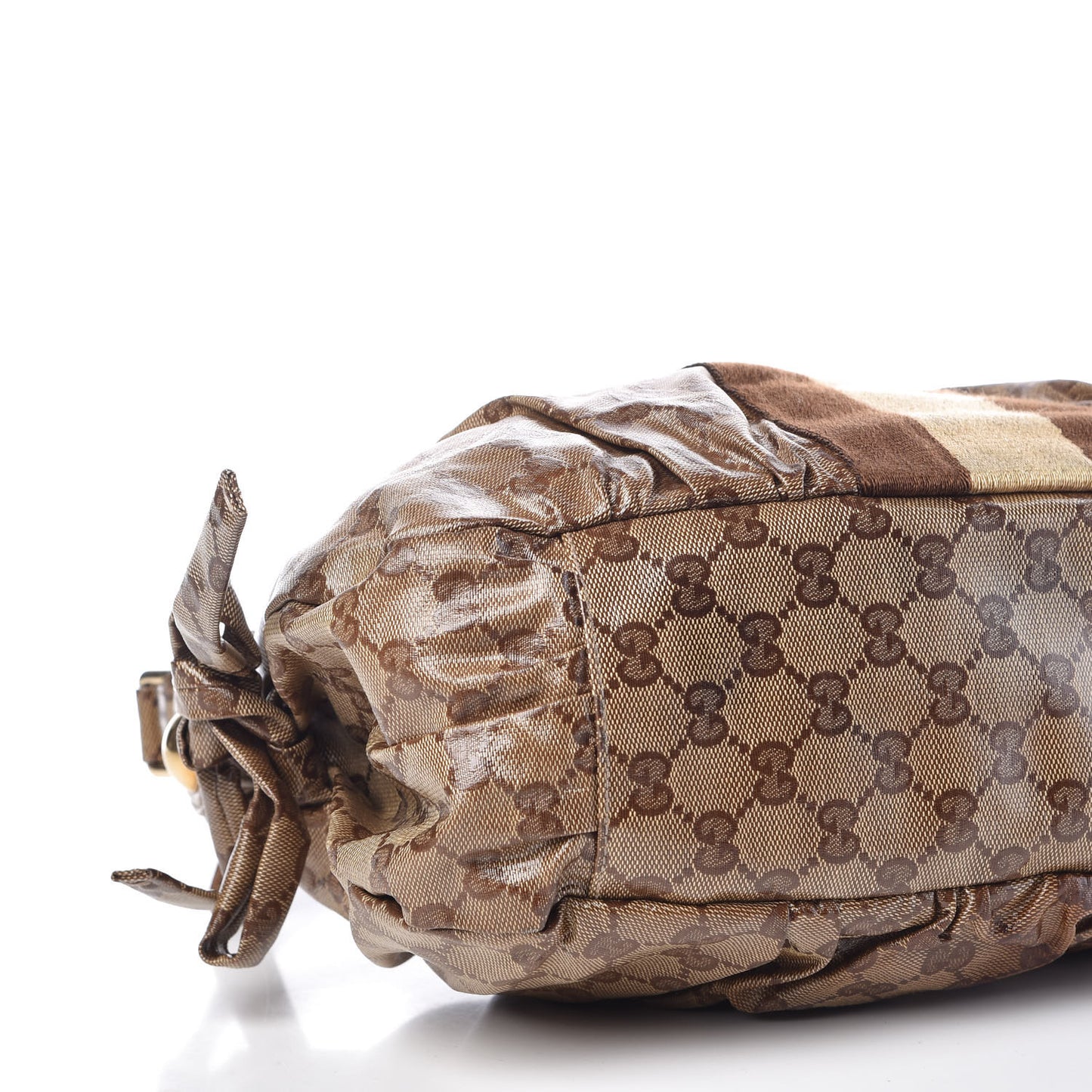 Crystal Monogram Web Hobo Brown