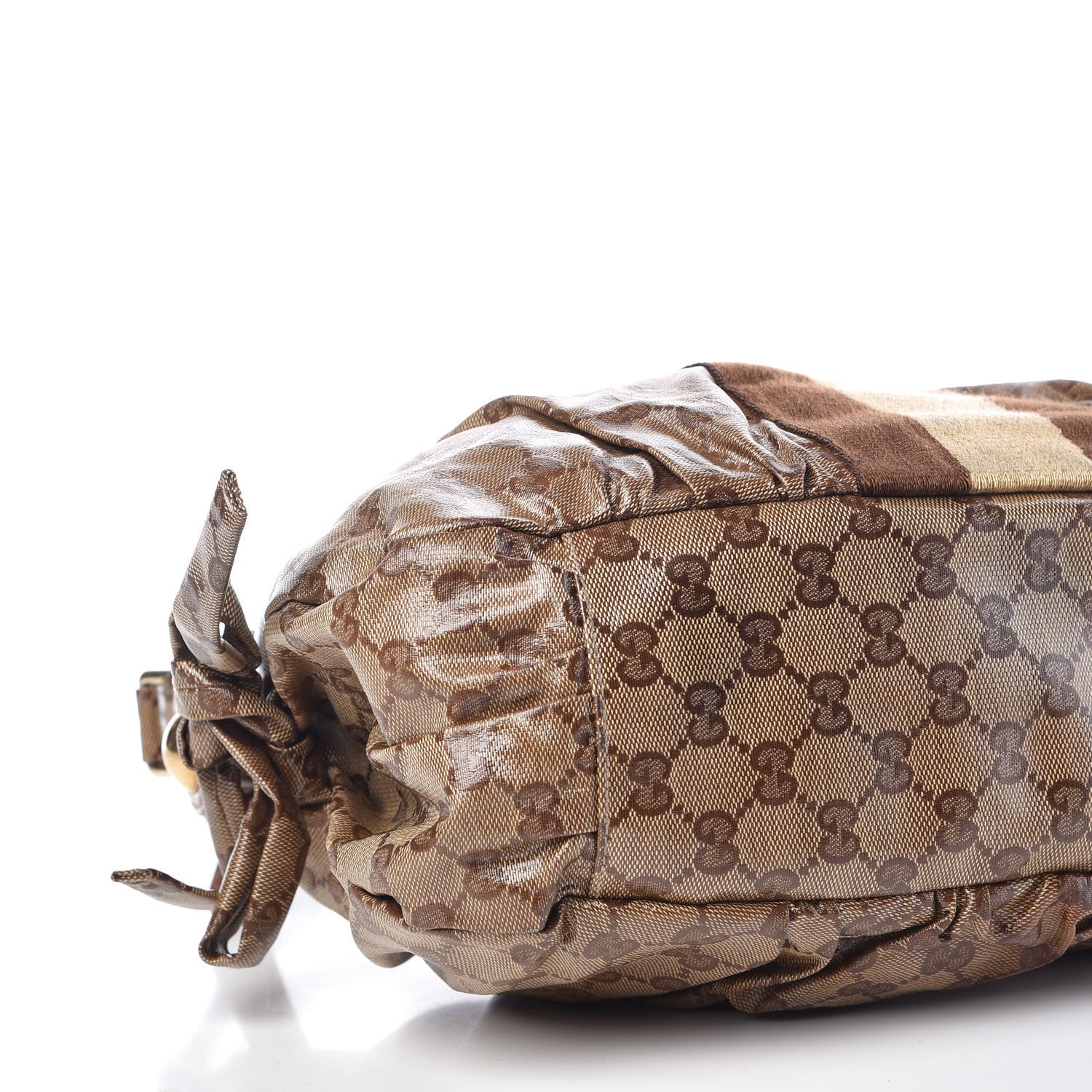 Gucci Crystal Monogram Web Hobo Brown 8 of 10