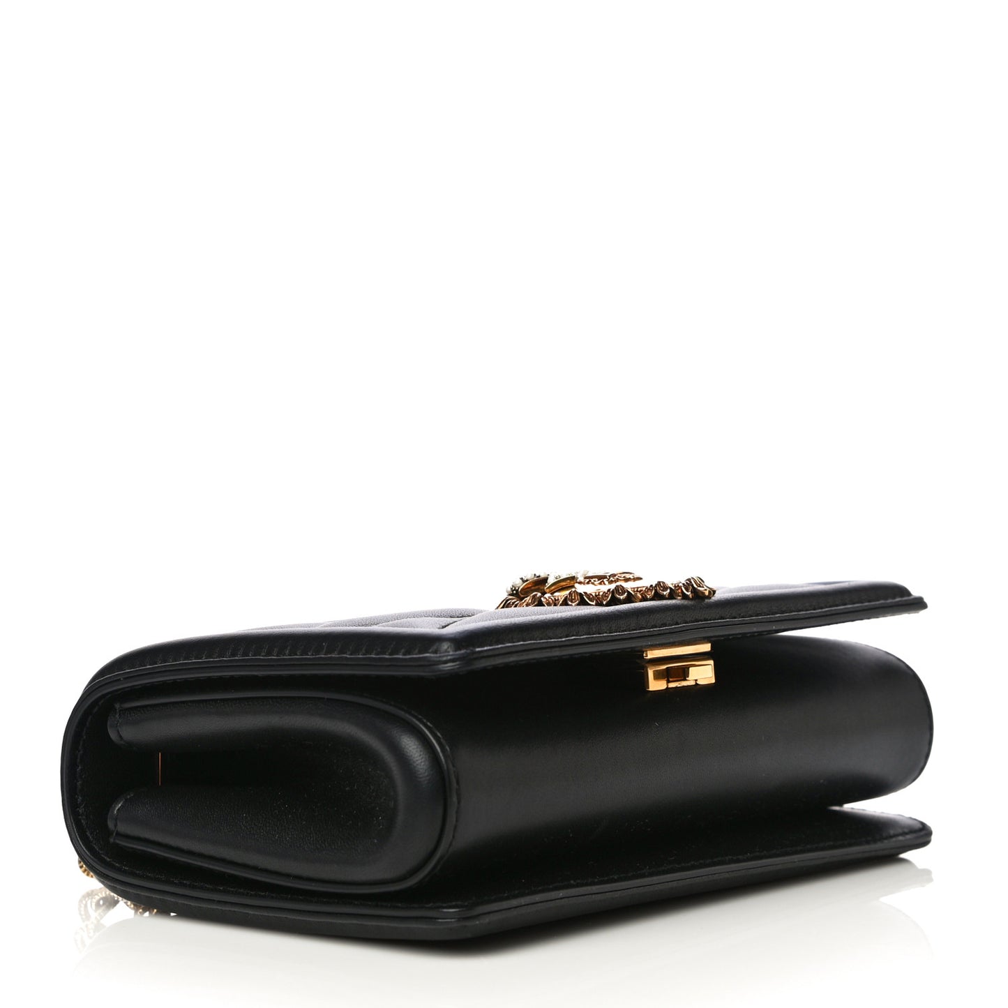 Calfskin Mini Devotion Crossbody Bag Black