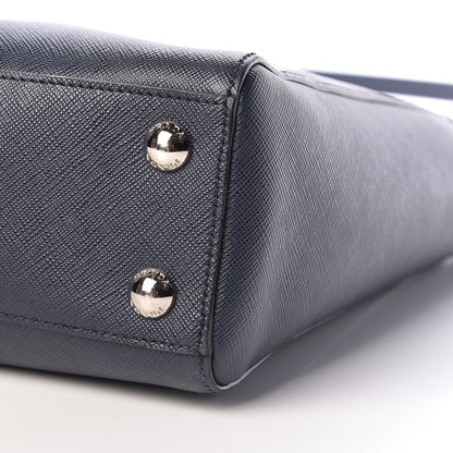 Prada Saffiano Lux Double Handle Shopping Tote Baltico 10 of 10