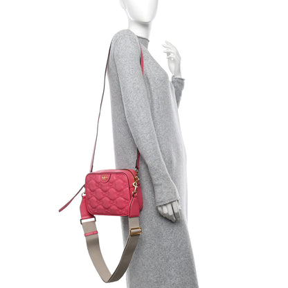 Gucci Calfskin GG Matelasse Small Shoulder Bag Rhodamine Pink Natural 2 of 10