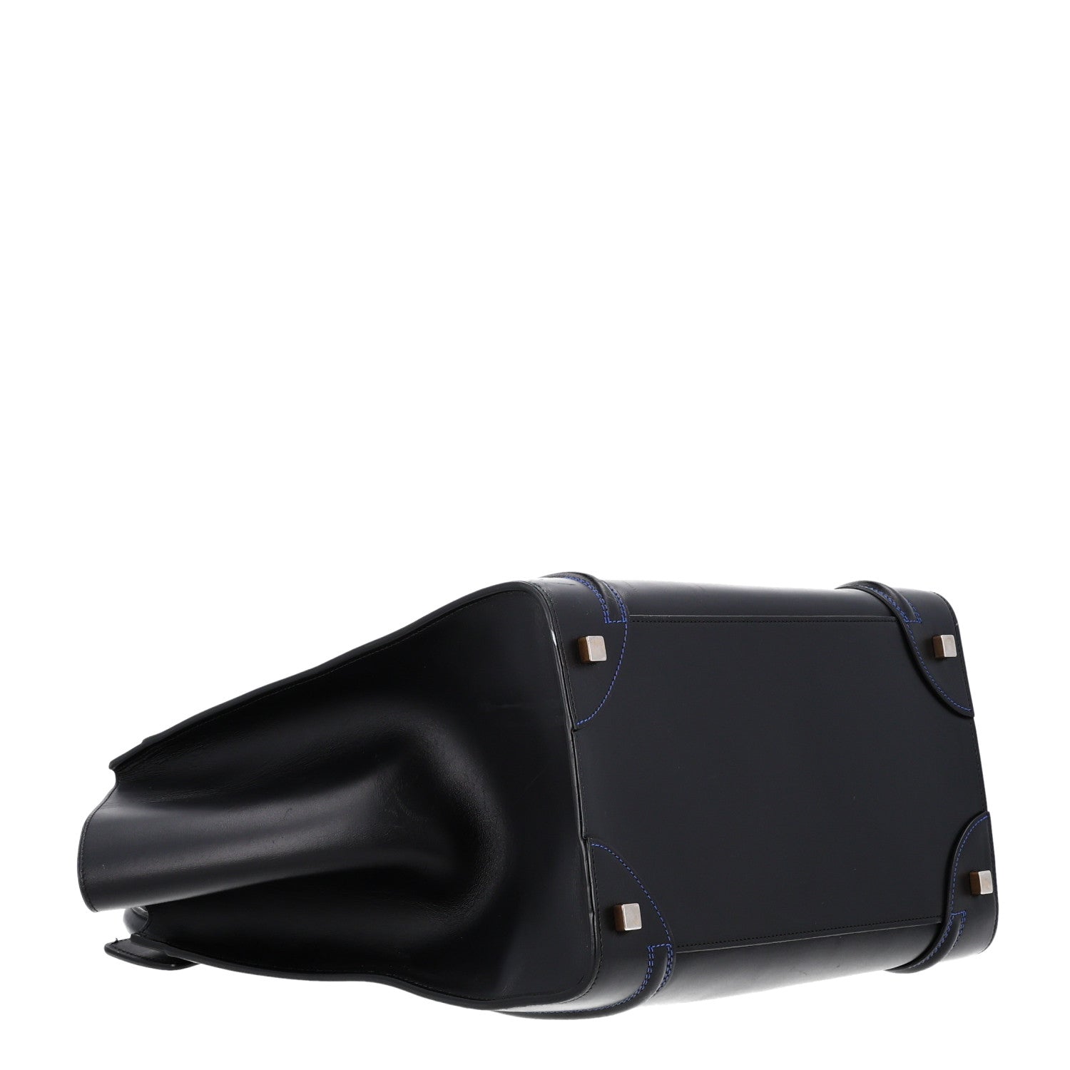 Celine Smooth Calfskin Multicolor Double Stitching Micro Luggage Black 4 of 10