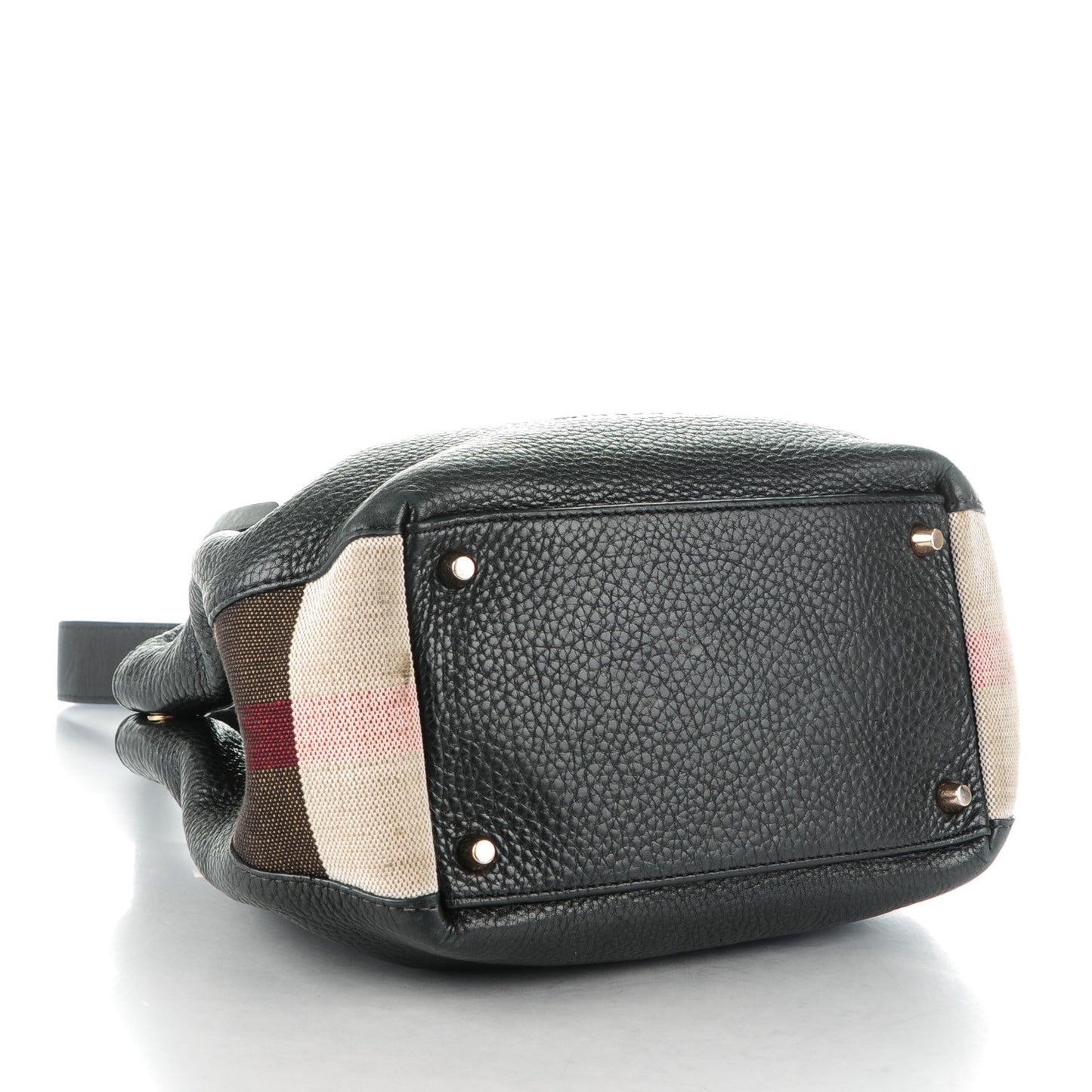 Calfskin Canvas Mega Check Small Maidstone Black