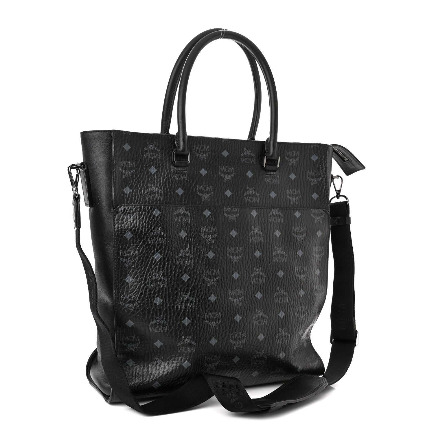 MCM Visetos Tote Black 3 of 12