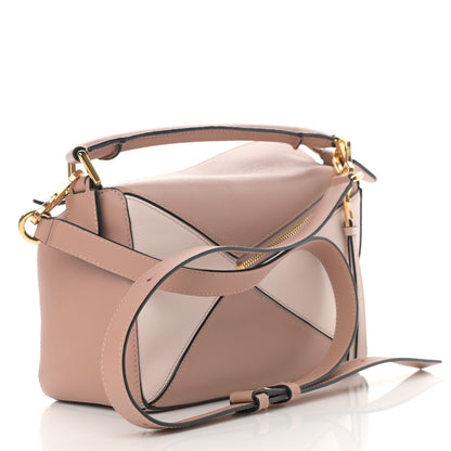 Loewe Calfskin Suede Small Puzzle Bag Blush 3 of 11