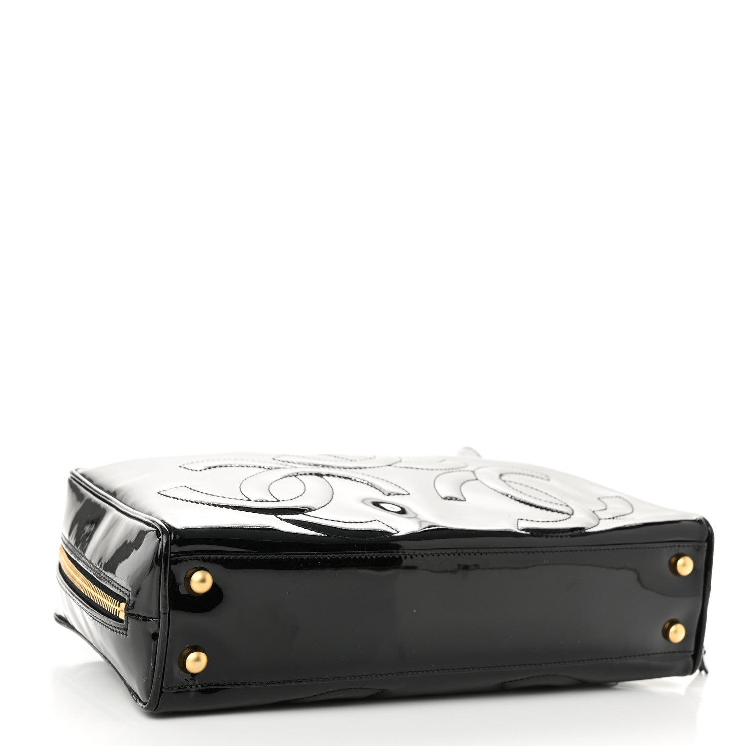 Chanel Patent CC Bowler Black 3 of 9