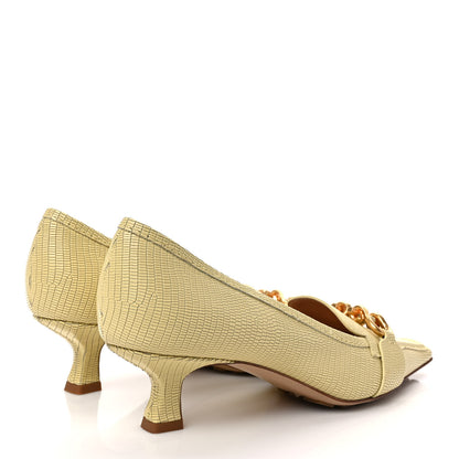 Bottega Veneta Embossed Madame Pumps 40.5 Vanilla 4 of 8