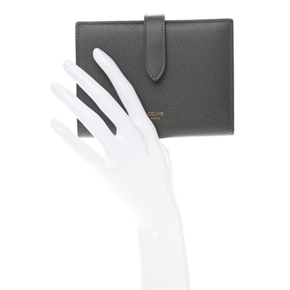 Celine Grained Calfskin Medium Multifunction Strap Wallet Pebble 2 of 8