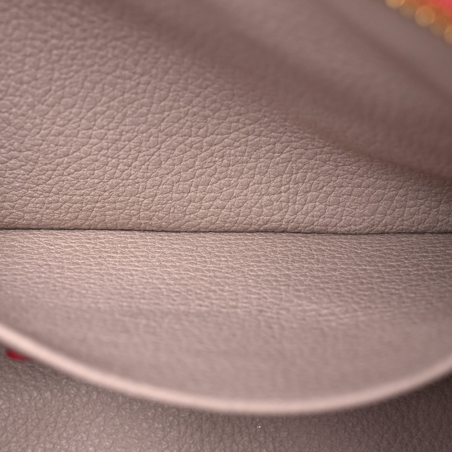 Lambskin Cannage Caro Beauty Pouch Raspberry