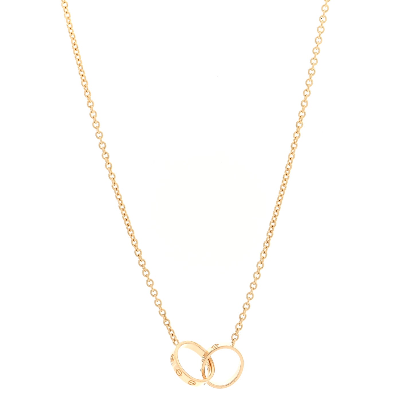 18K Yellow Gold Interlocking LOVE Necklace