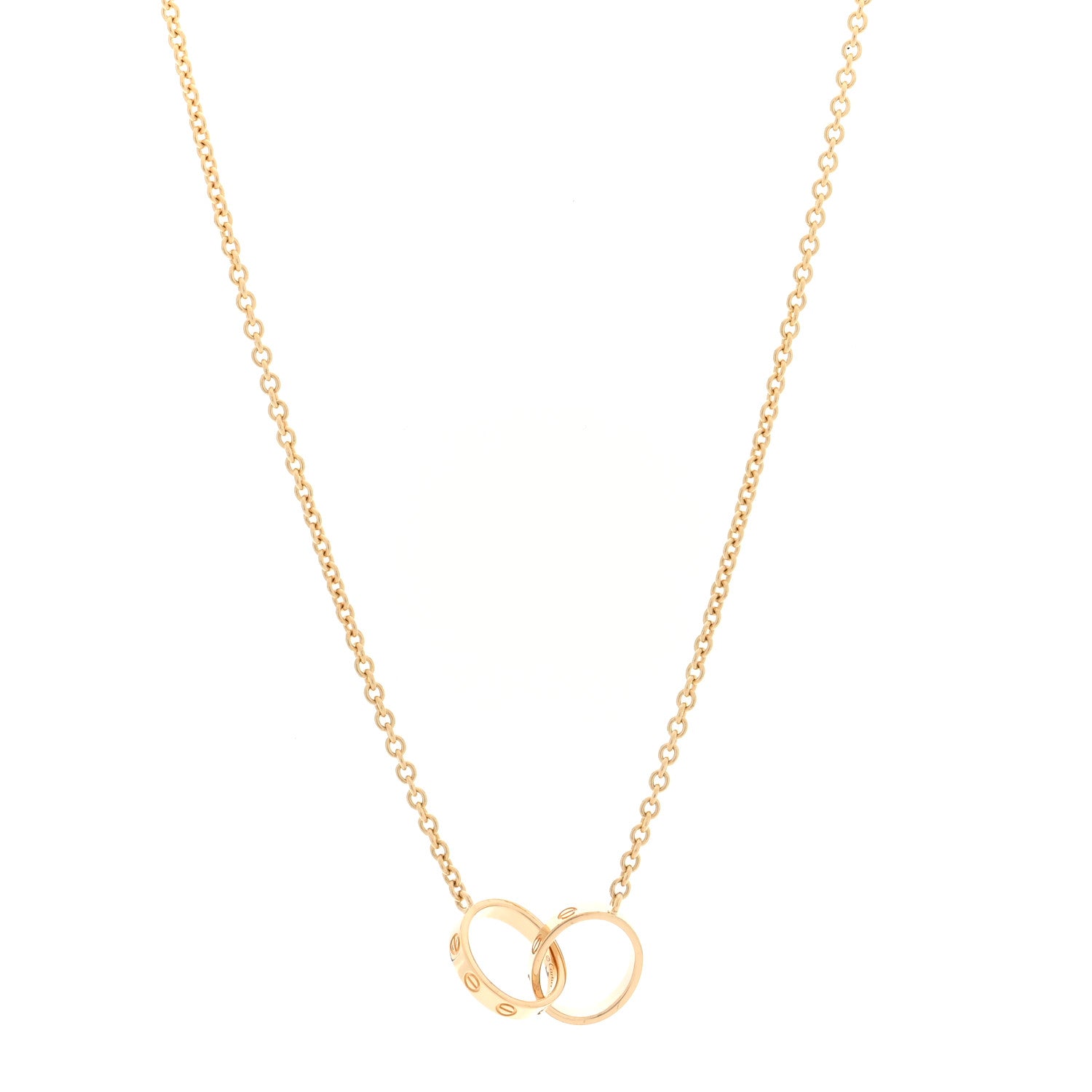 Cartier 18K Yellow Gold Interlocking LOVE Necklace 1 of 5