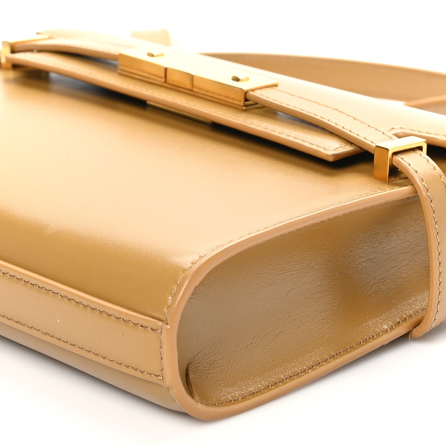 Smooth Calfskin Mini Manhattan Shoulder Bag Tabac Brown