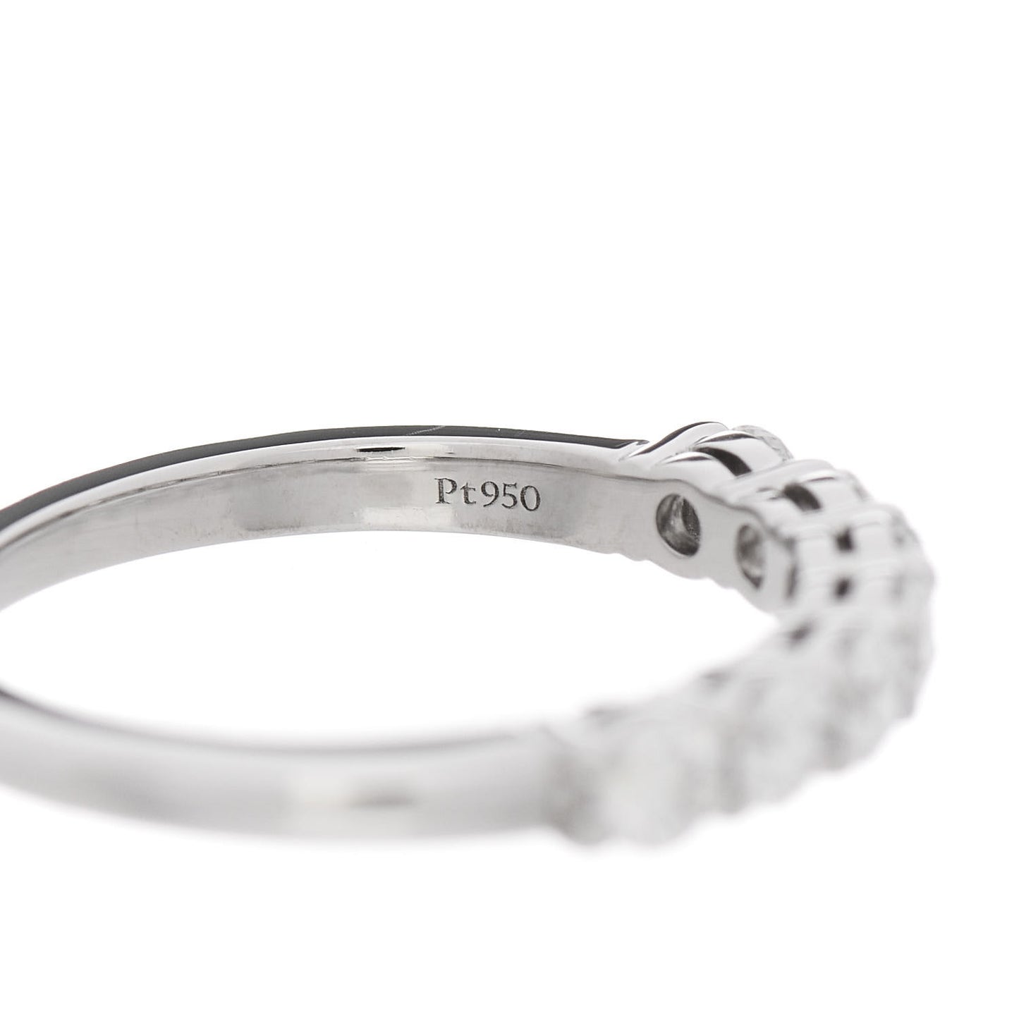 Platinum Diamond 3mm Half Circle Embrace Band Ring 50 5.25