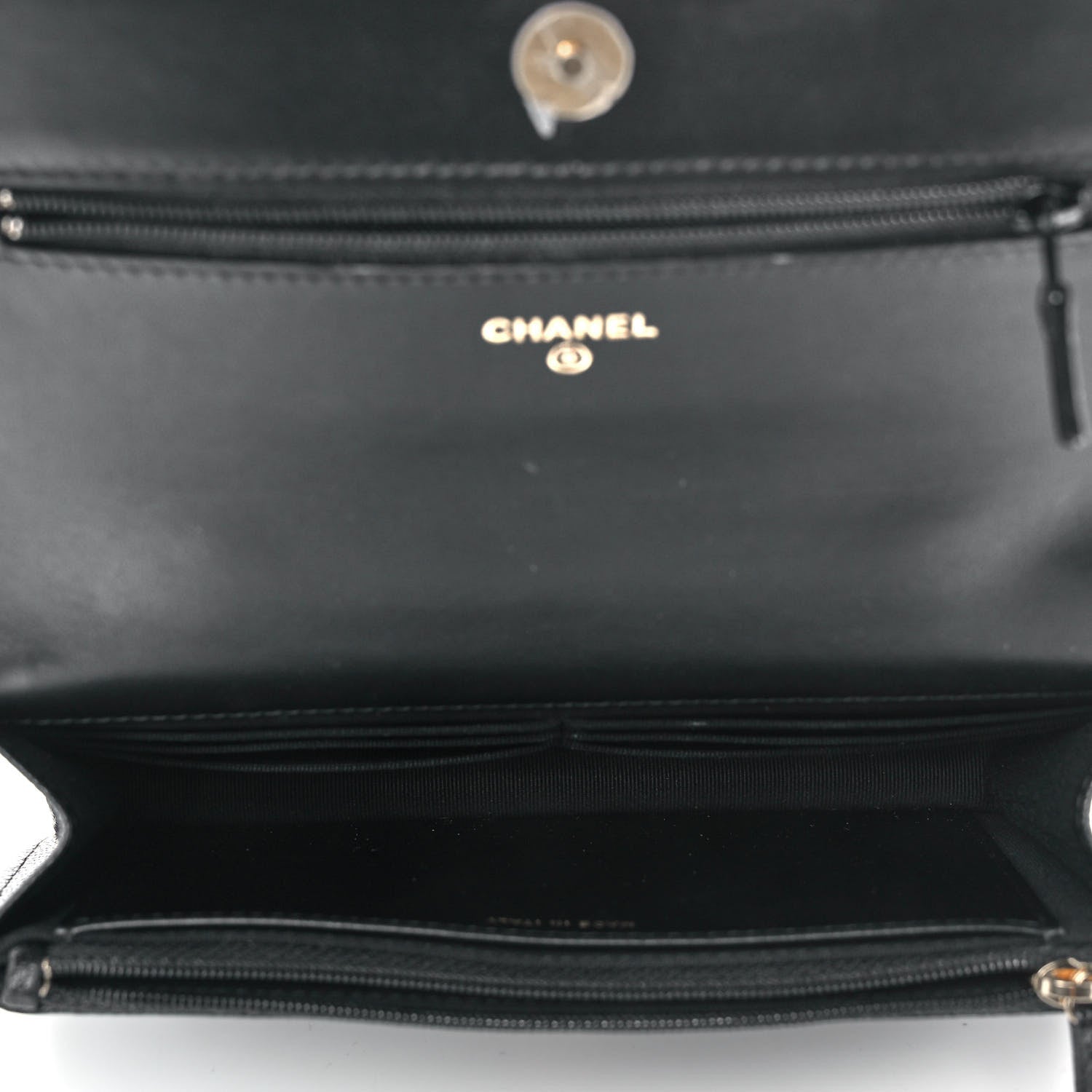 Chanel Shiny Caviar Quilted Pick Me Up Wallet On Chain WOC Black 4 of 13