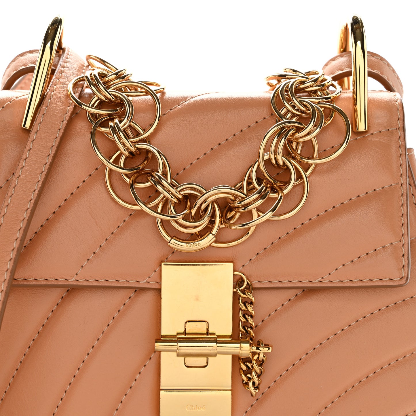 Calfskin Quilted Mini Drew Bijou Shoulder Bag Blushy Pink