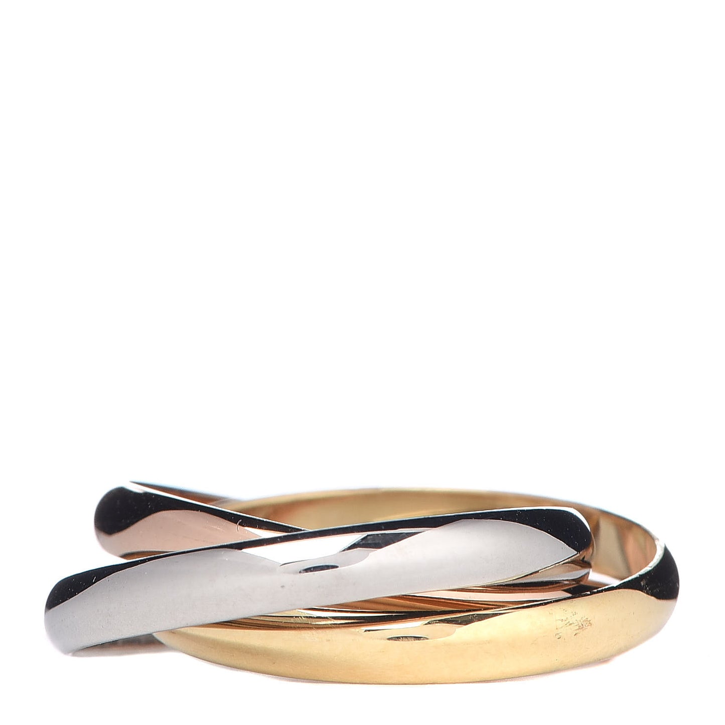 18K Pink Yellow White Gold Small Trinity Ring 51 5.75