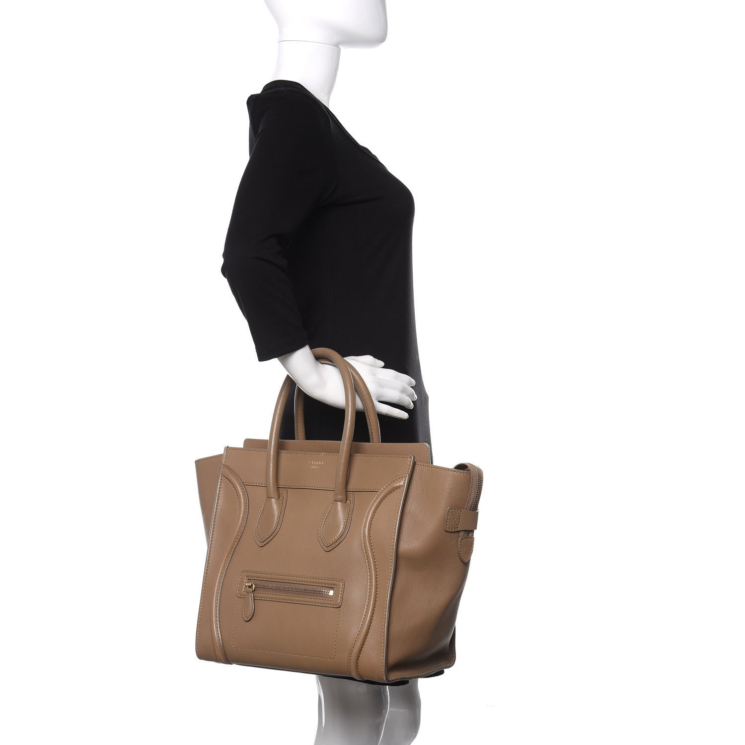Celine Smooth Calfskin Mini Luggage Camel 2 of 11