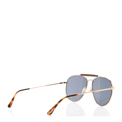 Tom Ford Sean Aviator Sunglasses TF536 Blue Havane 4 of 4