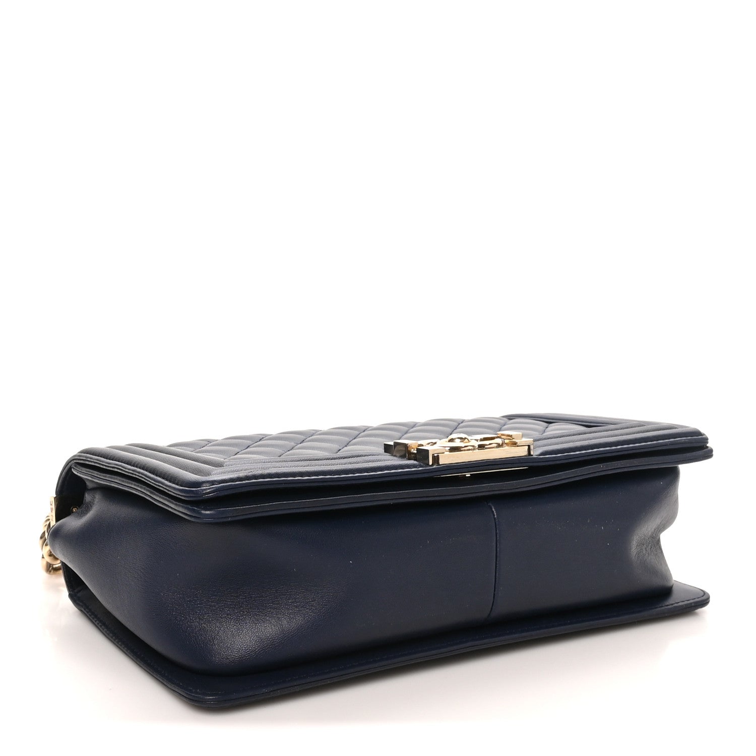 Chanel Lambskin Quilted Medium Boy Flap  Dark Navy 4 of 10