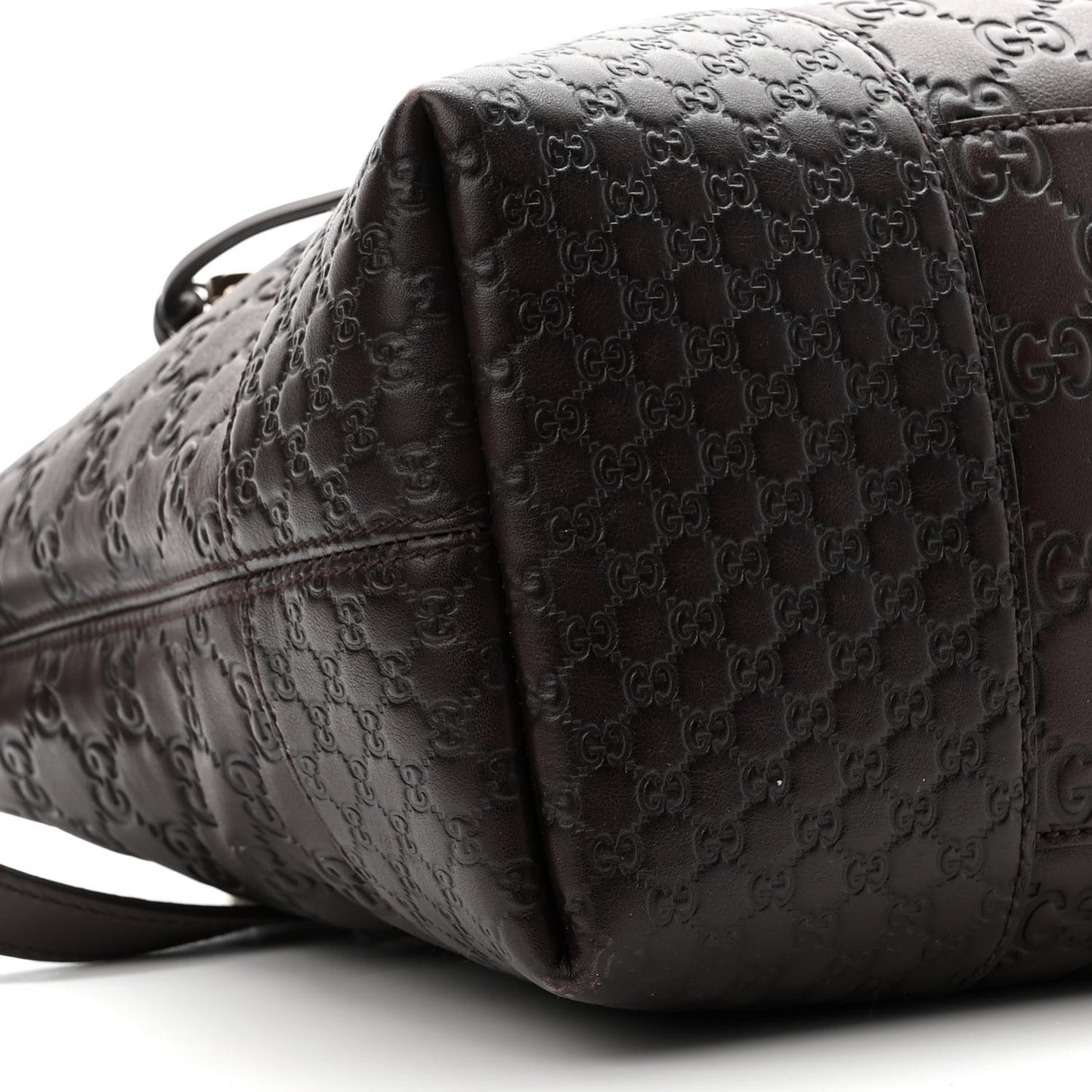 Guccissima Medium Bree Foldover Tote Chocolate